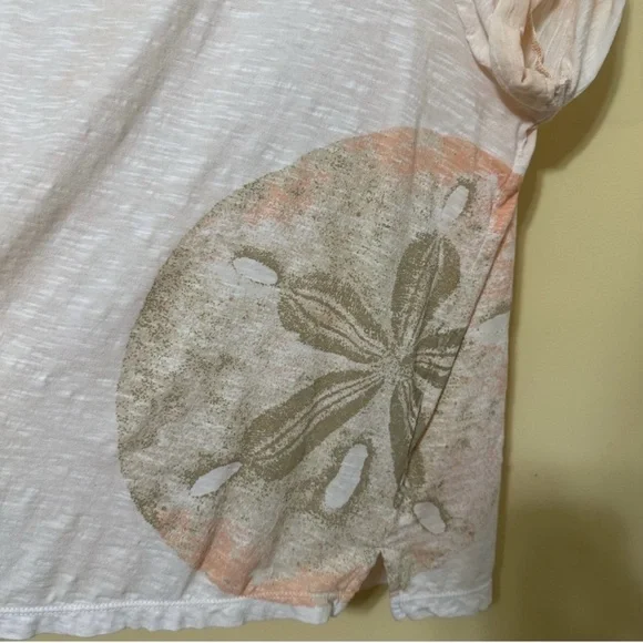 J. Jill Sand Dollar Sailing Seas T-shirt Women L Pastel Pink - Picture 3 of 7